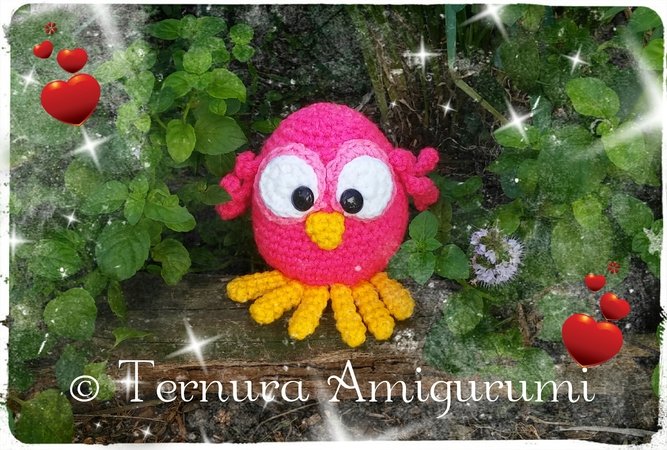 Crochet pattern sweet little bird pdf ternura amigurumi english- deutsch- dutch