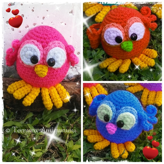 Häkelanleitung süßer kleiner Vogel pdf ternura amigurumi english- deutsch- dutch