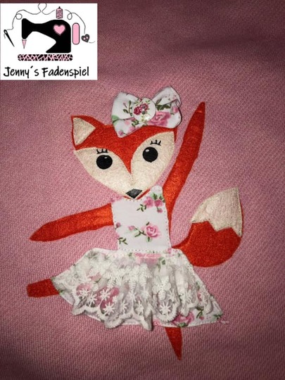 Applikationsvorlage Ballerina "Fiona Fox"