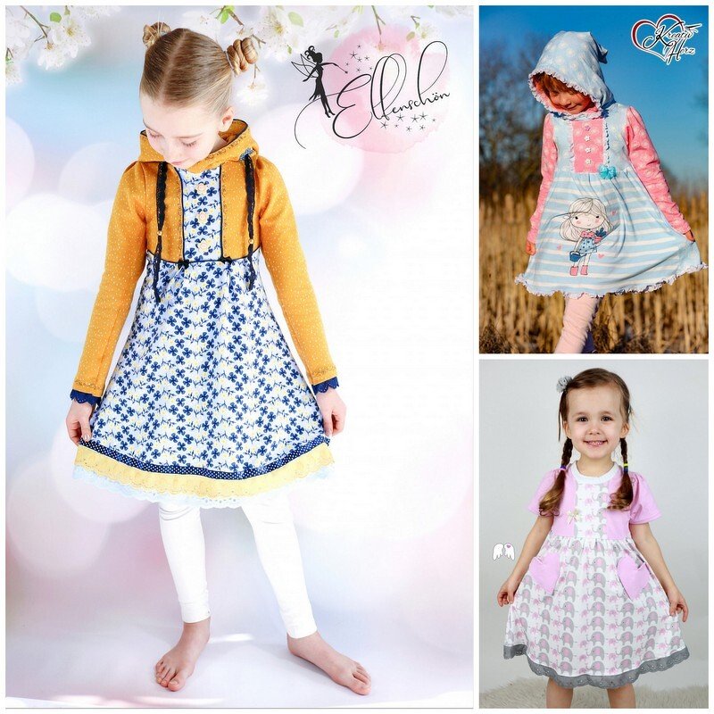 Zwergenkleid mit Zipfelkapuze Gr. 74 - 140 Schnittmuster