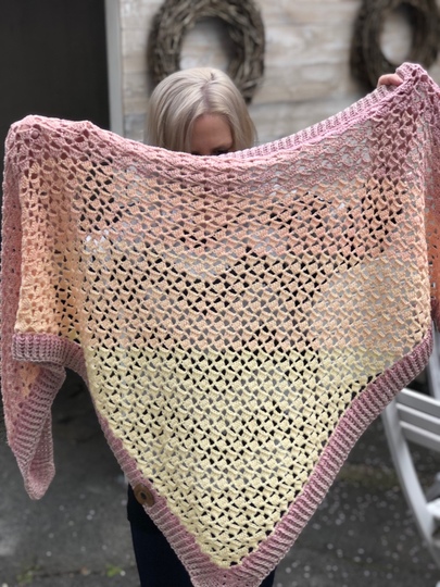 Häkelanleitung Dreieckstuch "Frühlingstanz"