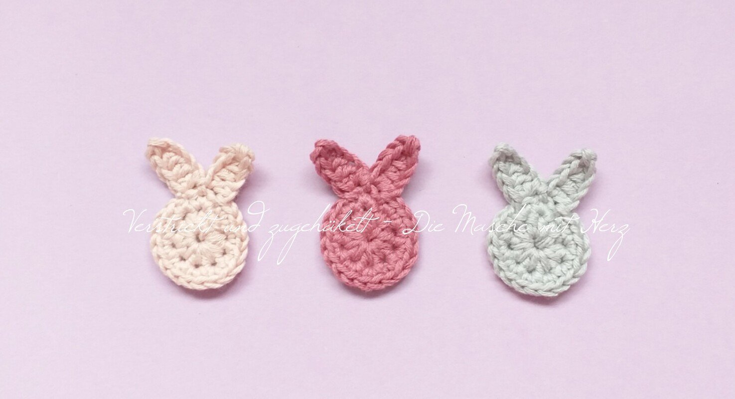 Hase häkeln Applikation