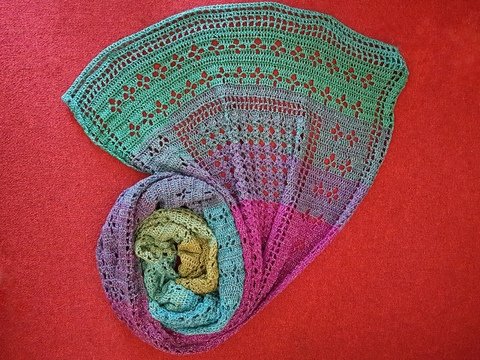 Häkelanleitung Stola Nachtglitzern