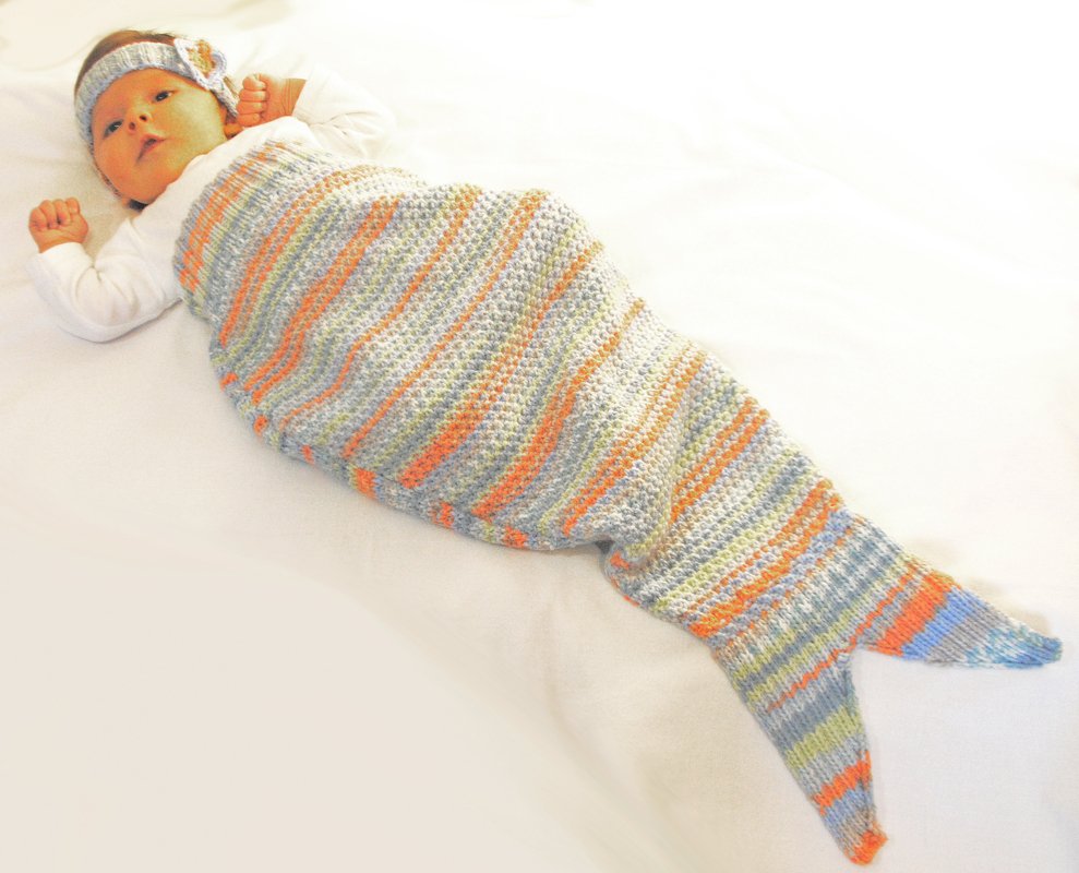 Strickanleitung für Mermaid Leila für Babys bis 3 Monate