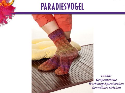 Socken: Paradiesvogel