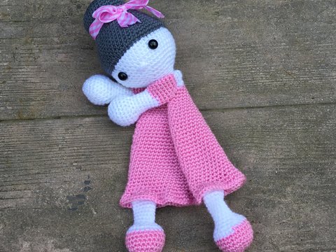First Toy Amigurumi Toy Doll Julia Security Blanket Crochet Pattern