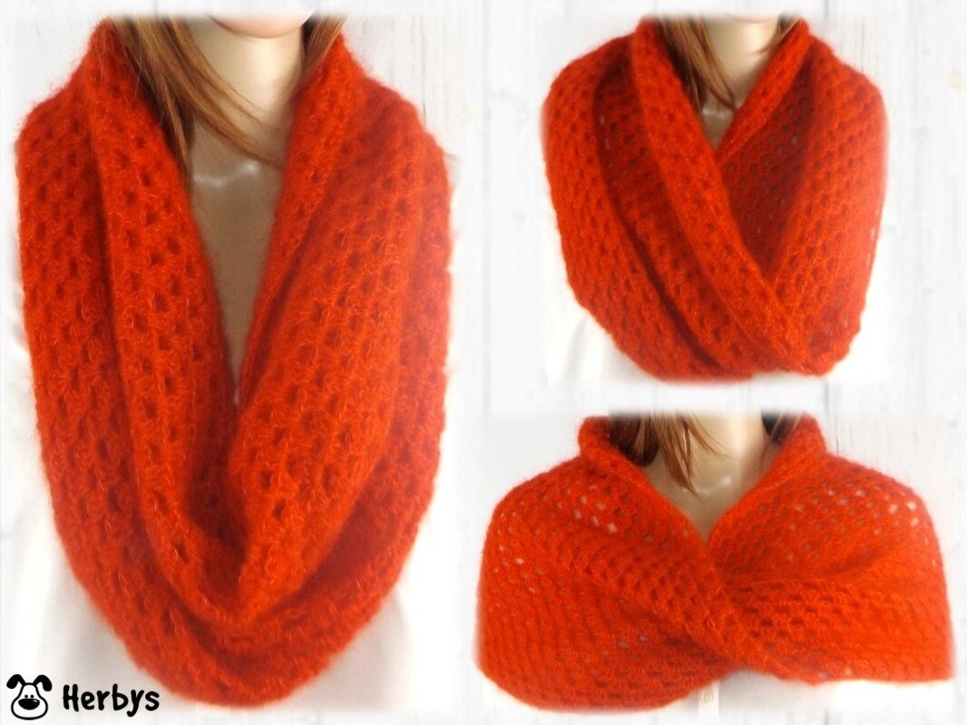 Häkelanleitung Möbiusschal "Fire"