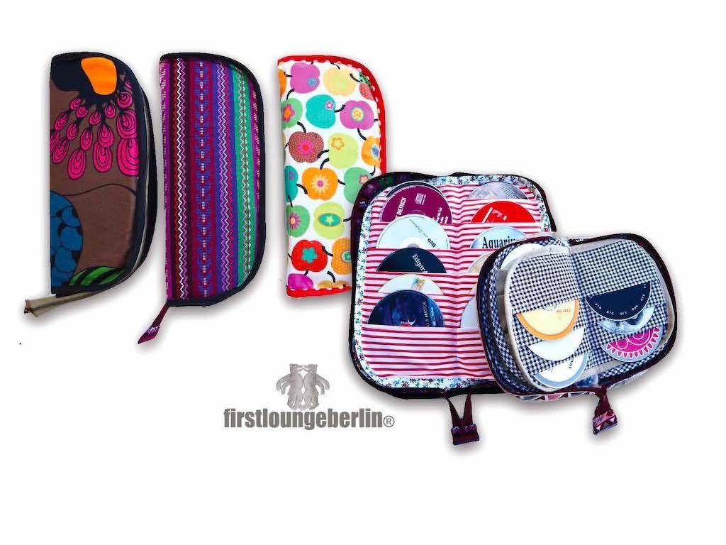 CD-Tasche DVD-Organizer in GROSS & KLEIN nähen Nähanleitung mit Schnittmuster in 2 Größen Design firstloungeberlin