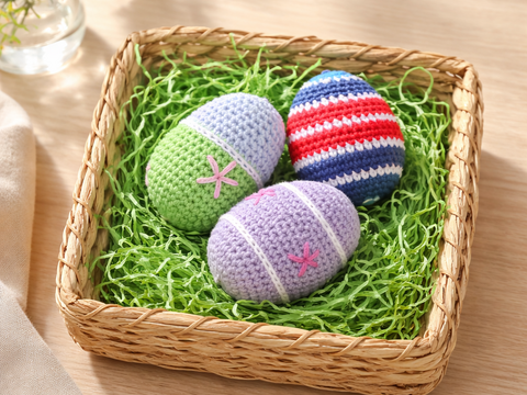 Häkelanleitung für festliche Ostereier in 3 Variationen, Ostereier häkeln