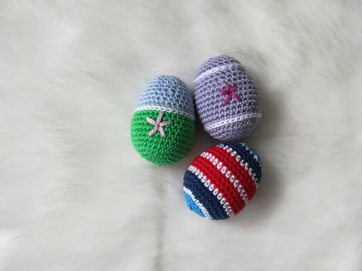 Häkelanleitung für festliche Ostereier in 3 Variationen, Ostereier häkeln