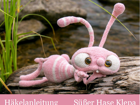 205DE Häkelanleitung Süßer Hase Klepa - Amigurumi PDF Pertseva CP