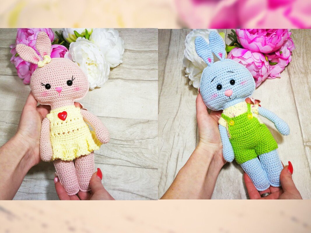 Häschen Lotta und Karl häkeln