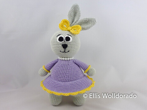 Hasen-Dame Mona, Häkelanleitung