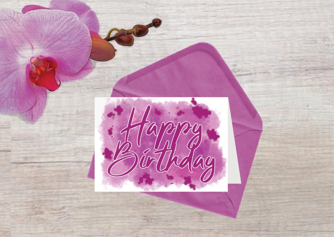 Geburtstagkarte zum Drucken, Glückwunschkarte