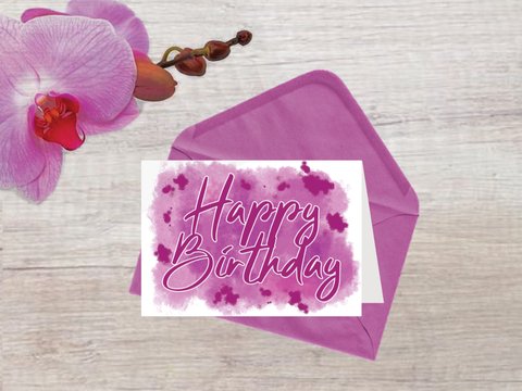 Geburtstagkarte zum Drucken, Glückwunschkarte