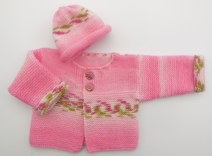 Ausfahrgarnitur Annelie Gr. 48/50 - Strickanleitung Newborn