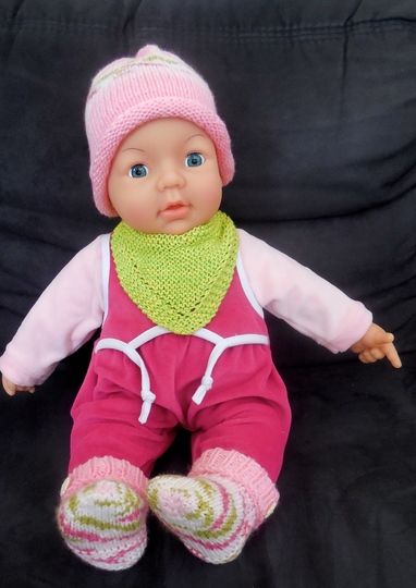 Ausfahrgarnitur Annelie Gr. 48/50 - Strickanleitung Newborn