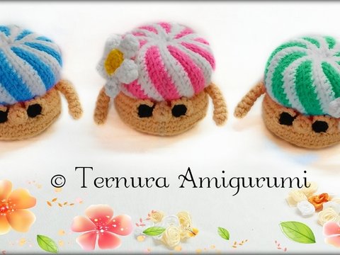 Häkelanleitung hübscher Pilz pdf ternura amigurumi english- deutsch- dutch