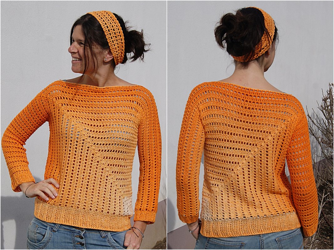 Häkelpulli SUNRISE (für alle Größen leicht anzupassen)