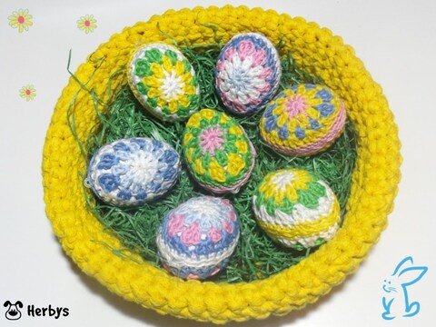 Häkelanleitung Ostereier "Granny Square"