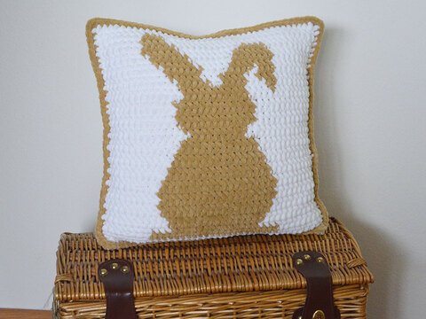 Hasen Kissen Häkel-Anleitung inkl. Häkel-Grundkurs