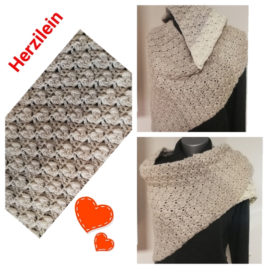Häkelanleitung Tuch "Herzilein"