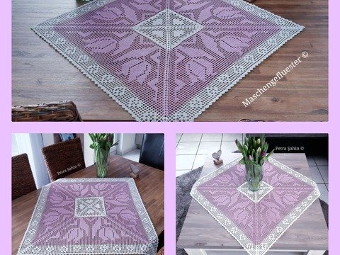 Mitteldecke "Herzliche Tulpen"