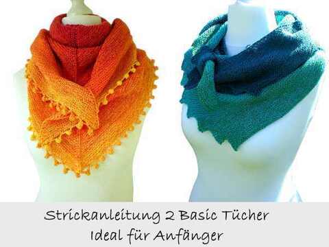 Dreieckstuch und Drachenschwanz - Strickanleitung - für Anfänger