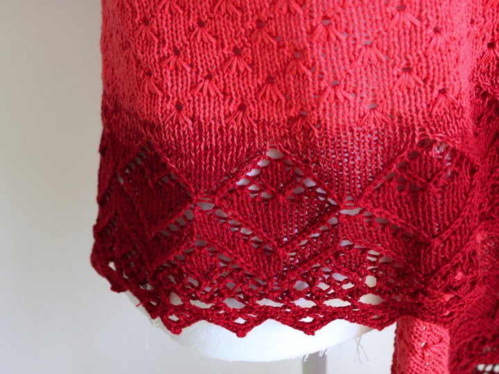 Strickanleitung sichelförmiges Tuch Anika