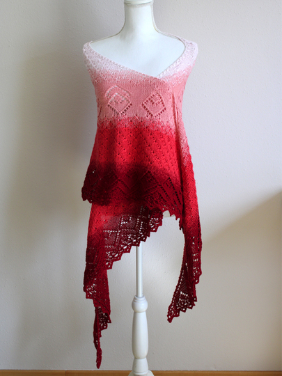 Strickanleitung sichelförmiges Tuch Anika