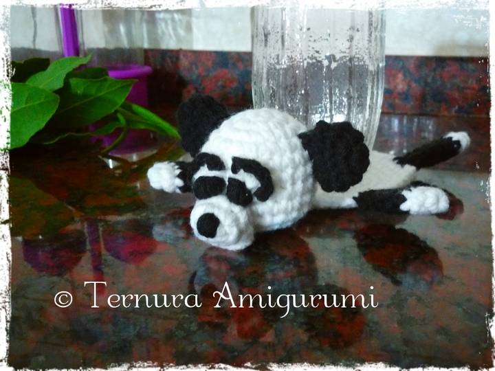 FREE Crochet pattern for panda bear coasters pdf ternura amigurumi english- deutsch