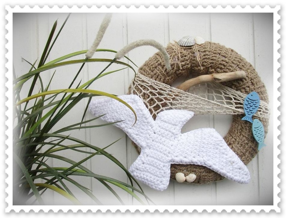 Häkelanleitung Türkranz Möwe