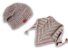 2 PDFs Spar-Set : Beanie & Tuch "Wie gestrickt", Gr. anpassbar