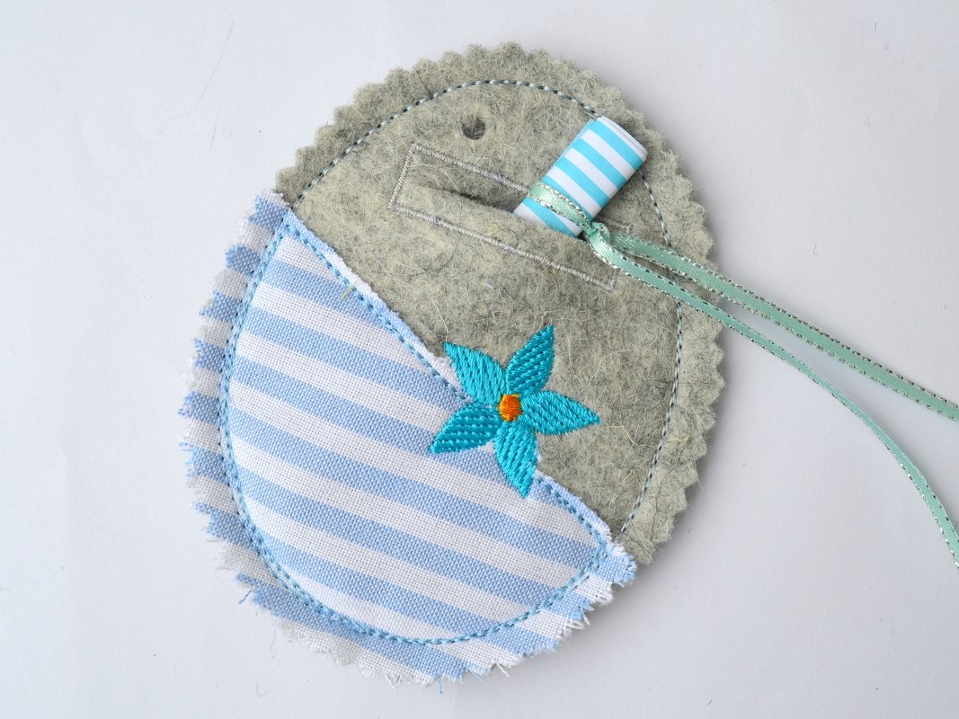 ITH Stickdatei Osterei Wunscherfüller mit doodle Motiv 8x10cm