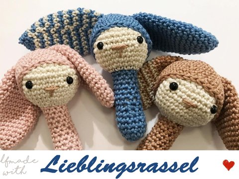 Häkelanleitung: Lieblingsrassel - Häschen