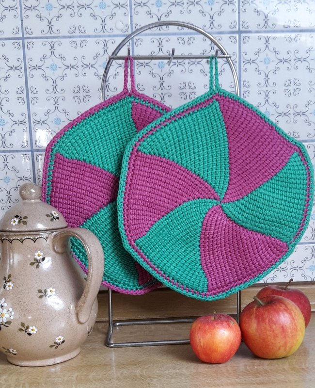 Sechseck- Topflappen tunesisch - Bild 3