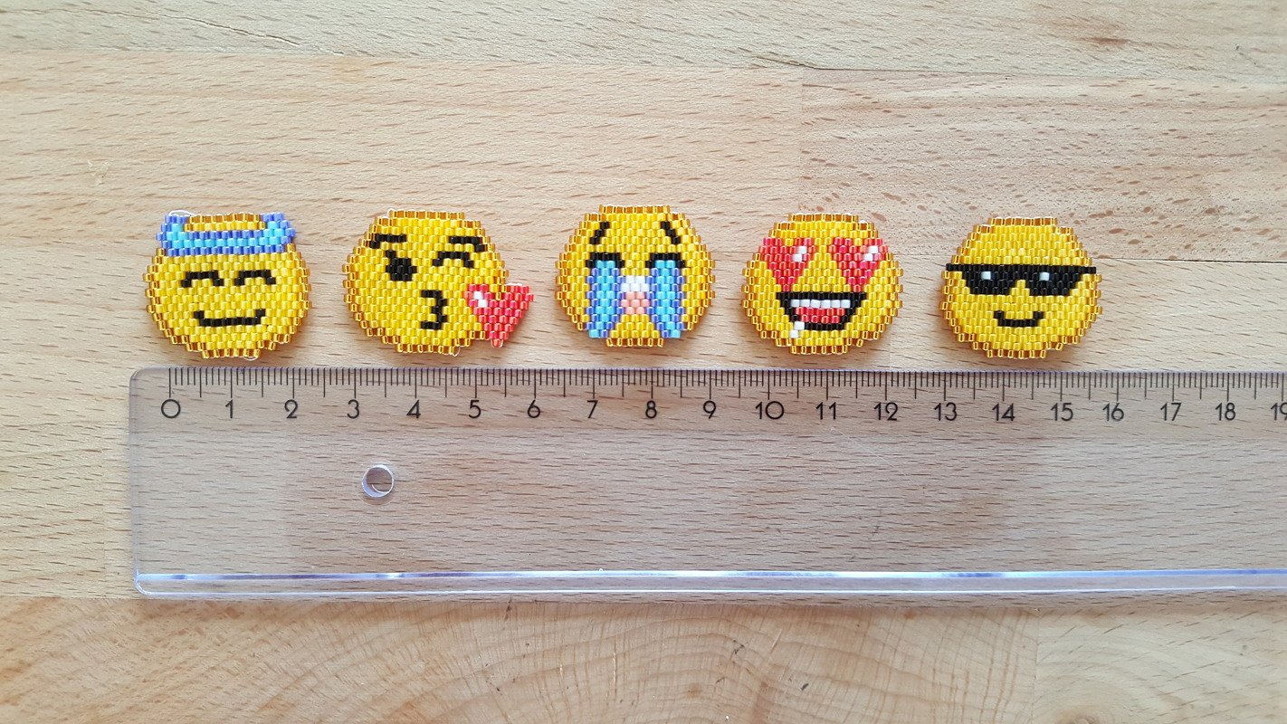 Smilie Set 2 (Nr. 6 - Nr. 10) / Anhänger / Ohrring / Charm - Bild 2