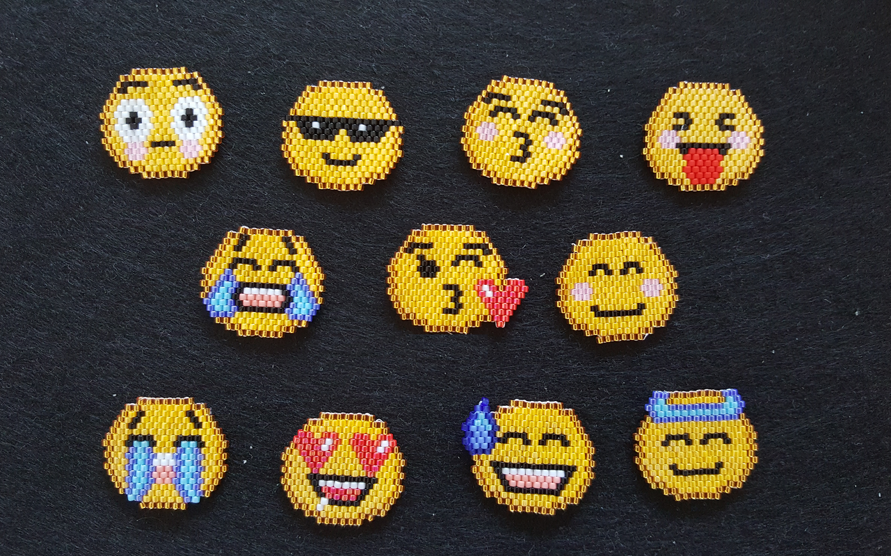 Smilie Mega Set (Nr. 1 - Nr. 11) / Anhänger / Ohrring / Charm