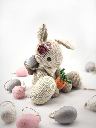 Amigurimi Handarbeit Häschen Hasi Hase Bunny Kuschelfreund Baumwolle handgemacht 