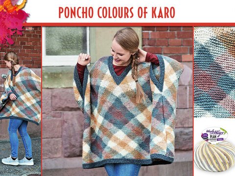 PONCHO COLOURS OF KARO
