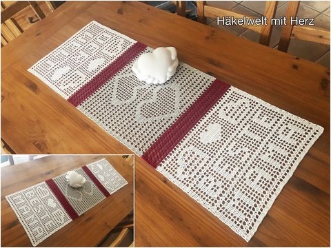 Häkeln / Tischläufer "Mama ist die Beste"