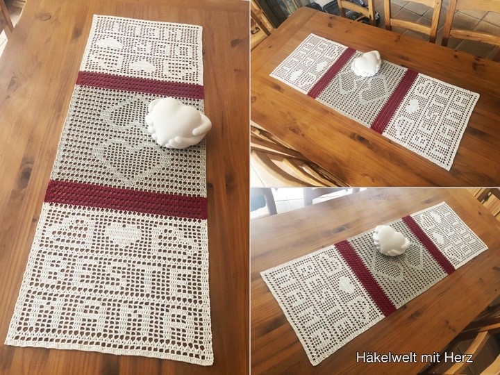 Häkeln / Tischläufer "Mama ist die Beste"