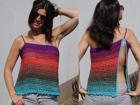 Häkelanleitung Sommertop LION (ganz leicht anzupassen)