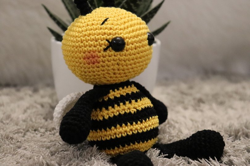Häkelanleitung Biene, Amigurumi Biene häkeln,Biene häkeln,Tier Biene häkeln
