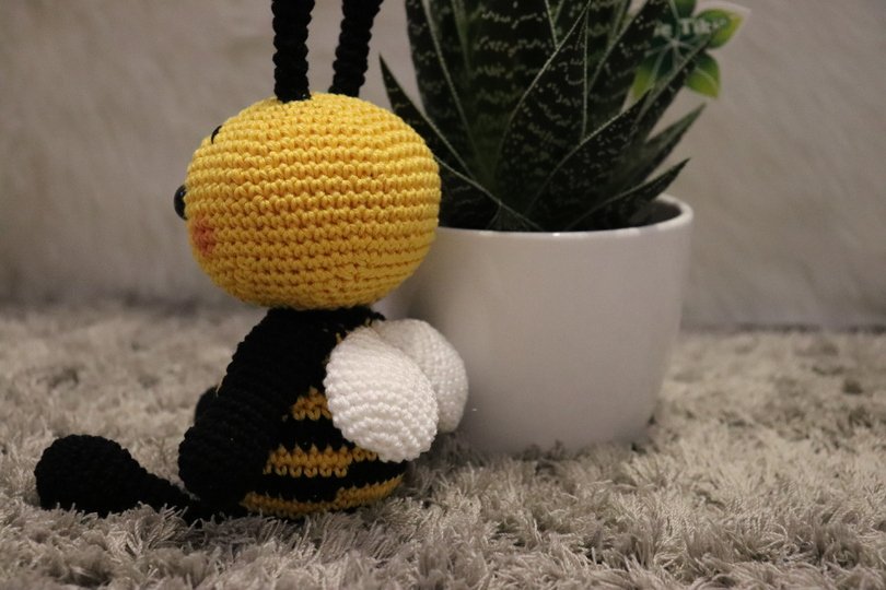 Häkelanleitung Biene, Amigurumi Biene häkeln,Biene häkeln,Tier Biene häkeln