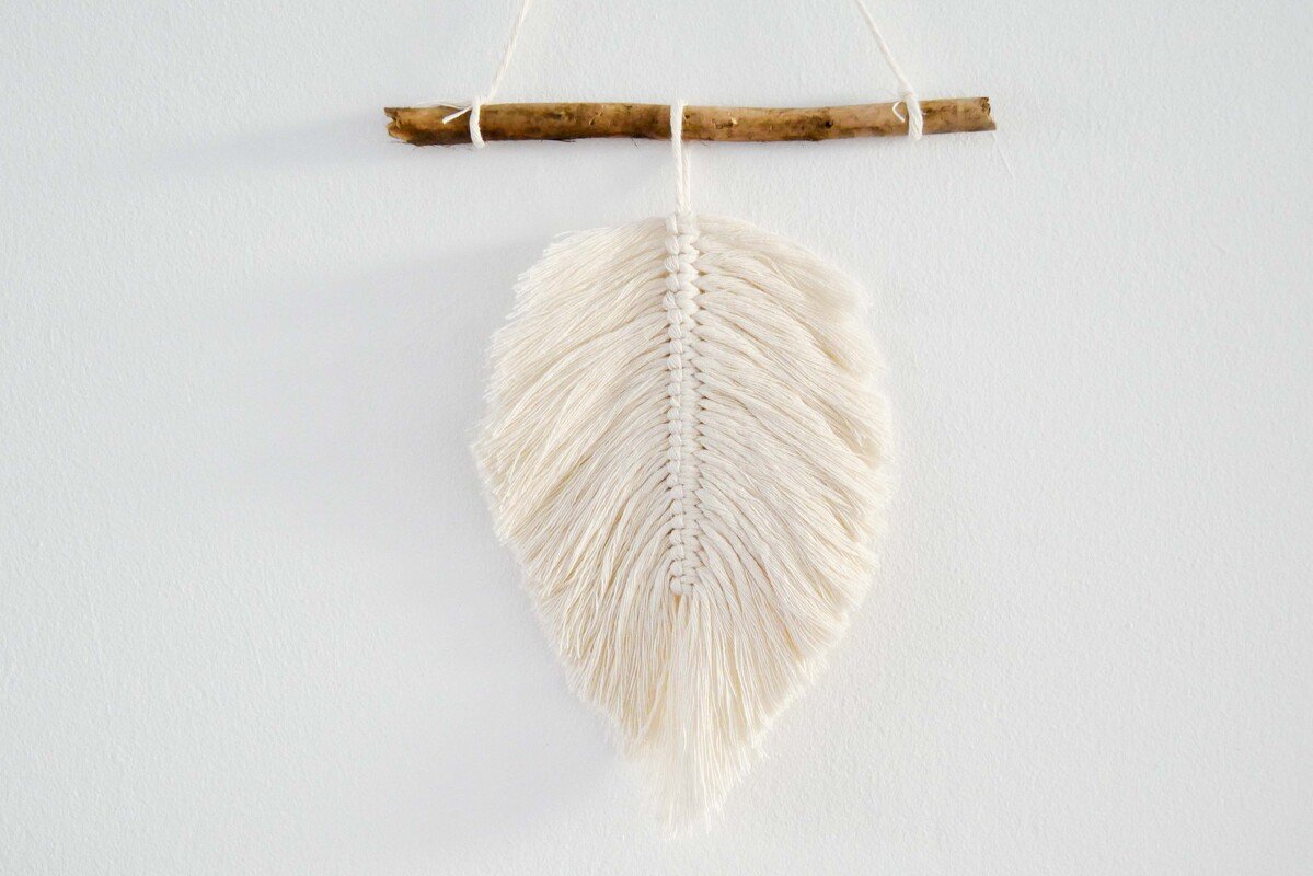 Makramee Feder - kostenlose Anleitung