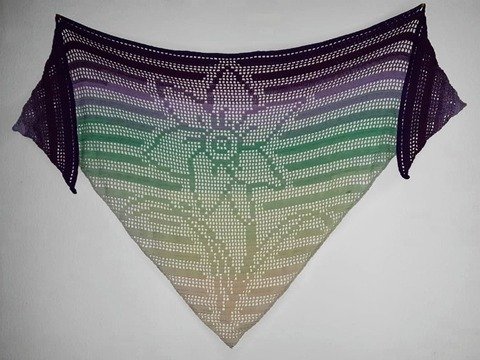 Motivtuch "OsterBlume", Häkelanleitung