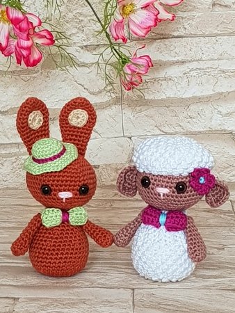 Easter-Trio: Chicklet, Bunny & Lamb – Crochet Pattern