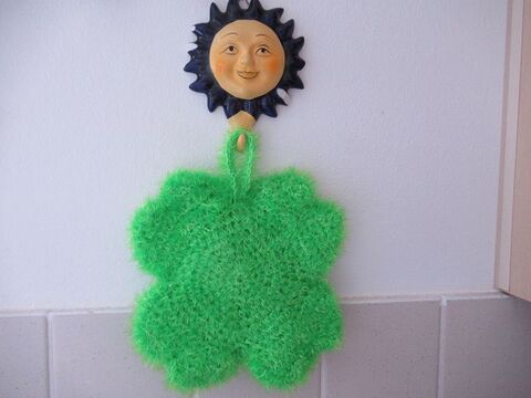 Häkelanleitung Spülschwamm Peelingschwamm Glücksklee