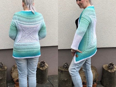 Häkelanleitung Jacke/Seelenwärmer "Gletscher"